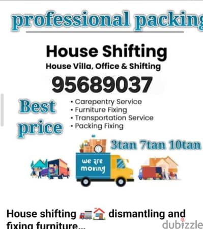 professional Movers packers House shifting office shifting all oman