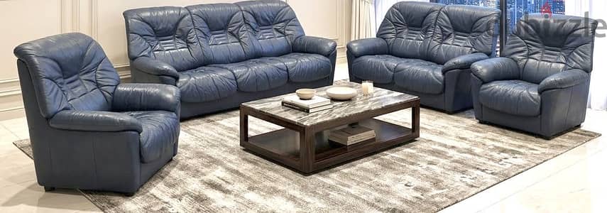 7 seats sofa set leather urgent sell