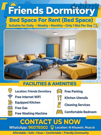 bed space for rent Al khwair