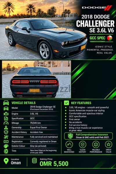 Dodge Challenger 2018 SE 3.6L V6