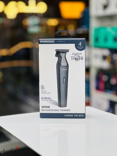 Brand New Porodo Spine rechargeable trimmer in oman | Precision blades | Call: 94777095