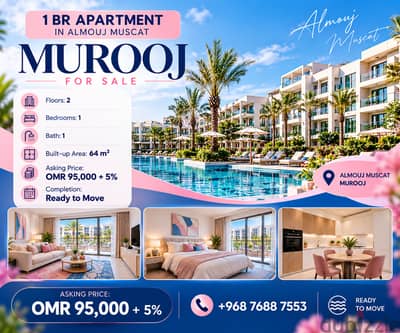 Luxury 1BR in Al Mouj Muscat | Ready to Move | OMR 95K