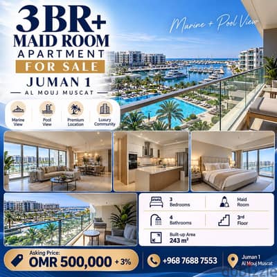 3+1 Maid room Apartment Almouj
