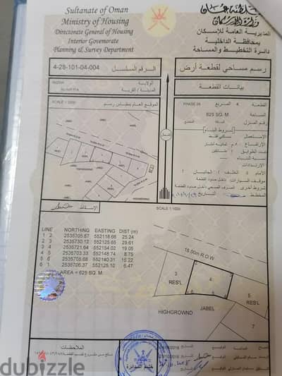 أرض للبيع في نزوى حي العين