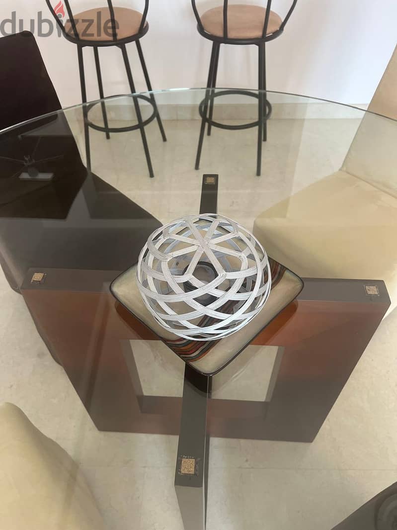 Glass dining Table Set for Sale 1