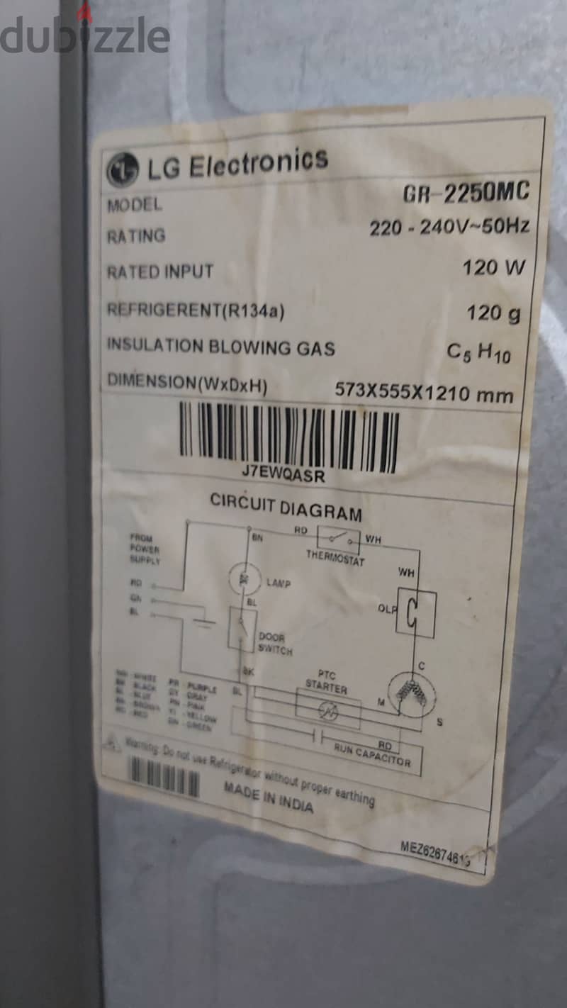 Excellent condition LG refrigerator for sale 4
