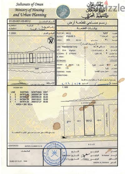 أنا المالك / للبيع ارض سكنية في ولاية العامرات / مرتفعات الثالثة