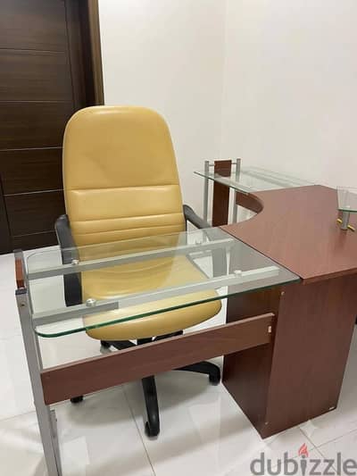 Reception Desk & Leather Chair Negotiable Quick Sale
