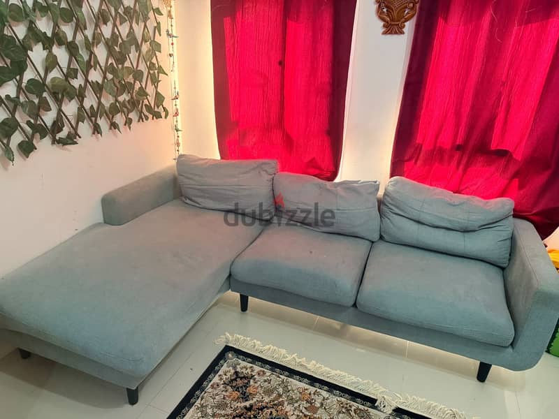 L type Mint green colour sofa 3