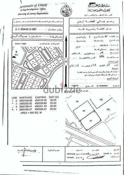 ارضي سكنيه في مسيال السدر كورنر