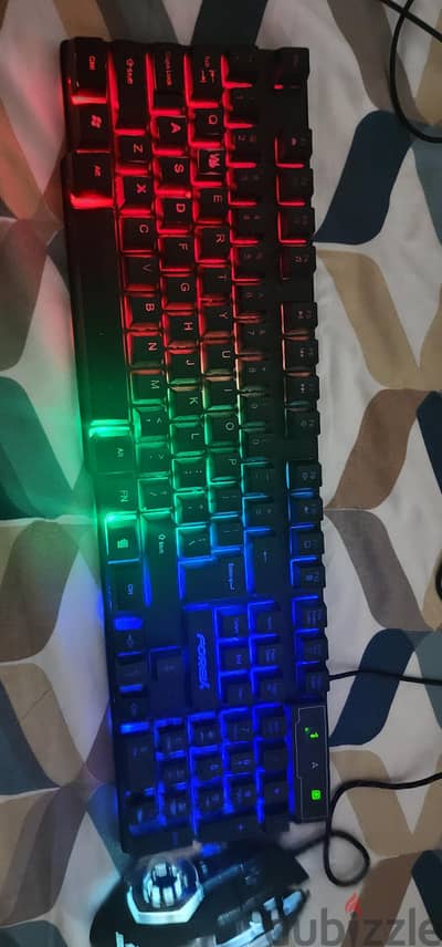 Gaming Keyboard RGB lights and Gaming Mouse with RGB light