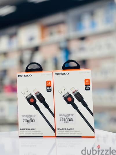 Brand New Porodo USB-A to Lightning Cable in oman | Data sync