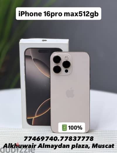 Apple - iPhone 16 Pro Max 512gb battery 100%with box