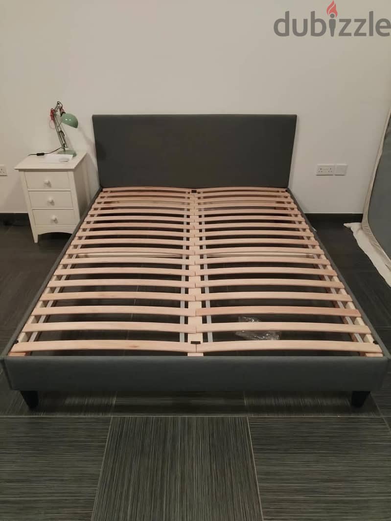 tv. bed with mattress. chair. 2