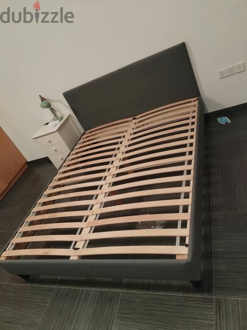 tv. bed with mattress. chair. 3