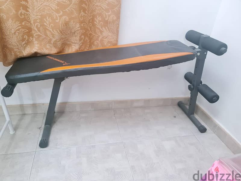 curl bar, weight, bench 6