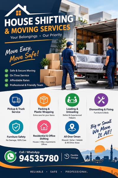 Best Muscat Mover and Packer House shifting office villa store shift