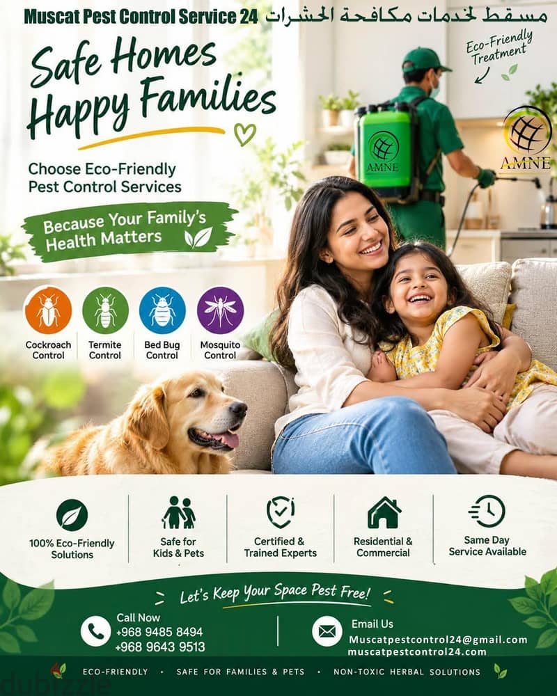 Professional & Guaranteed Pest Control Services in Muscat | Fast&Safe 1