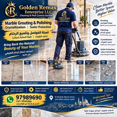 Professional Marble Polishing, Crystallization & Sealer Protection