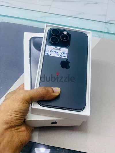 Apple - iPhone 15 Pro Max -256 GB - Box piece- Great device ايفون