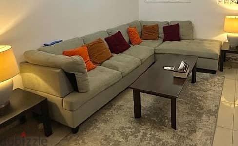 L shape sofa set