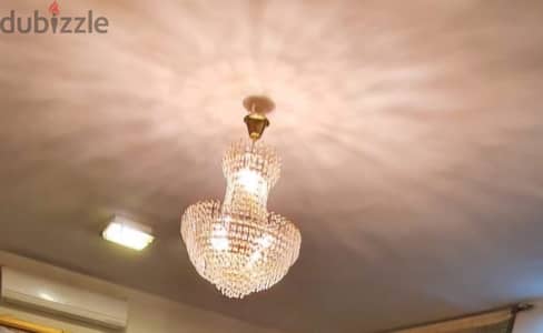 2 Elegant Crystal Chandeliers for Sale