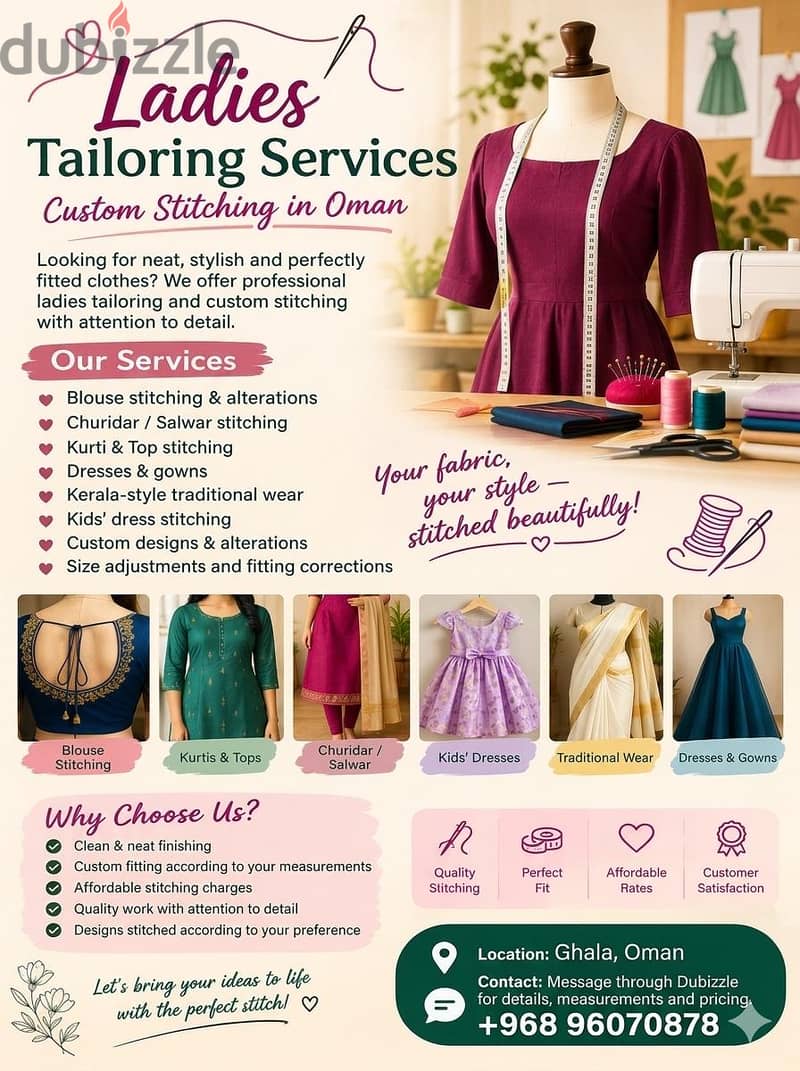 Ladies Tailoring Services – Custom Stitching in Oman 1
