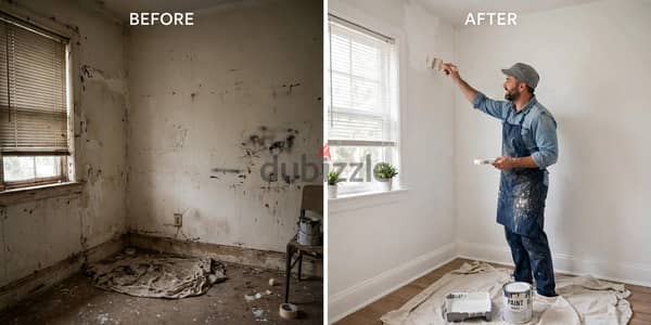house painting. Room,Apartment, home,villa door, furniture painting