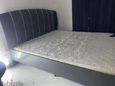 Carefully used bed with mattress and sofa and wardrobe for sale