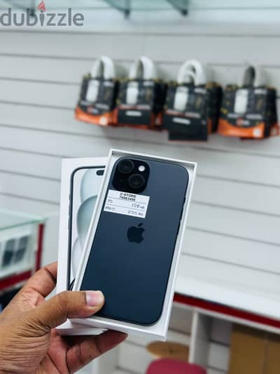 Apple - iPhone 15 -128 GB - Box piece- Good device ايفون