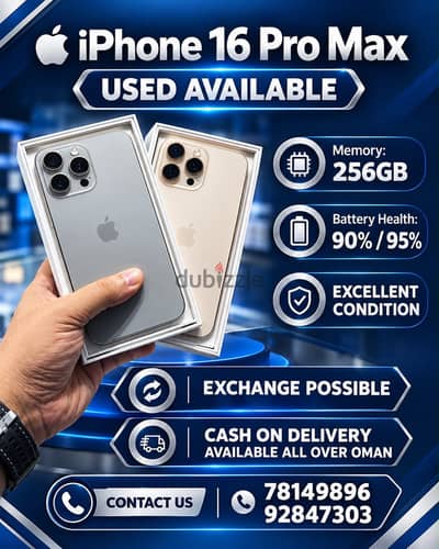 Apple - iPhone 16 Pro Max Desert Titanium 95% Battery Clean New cond