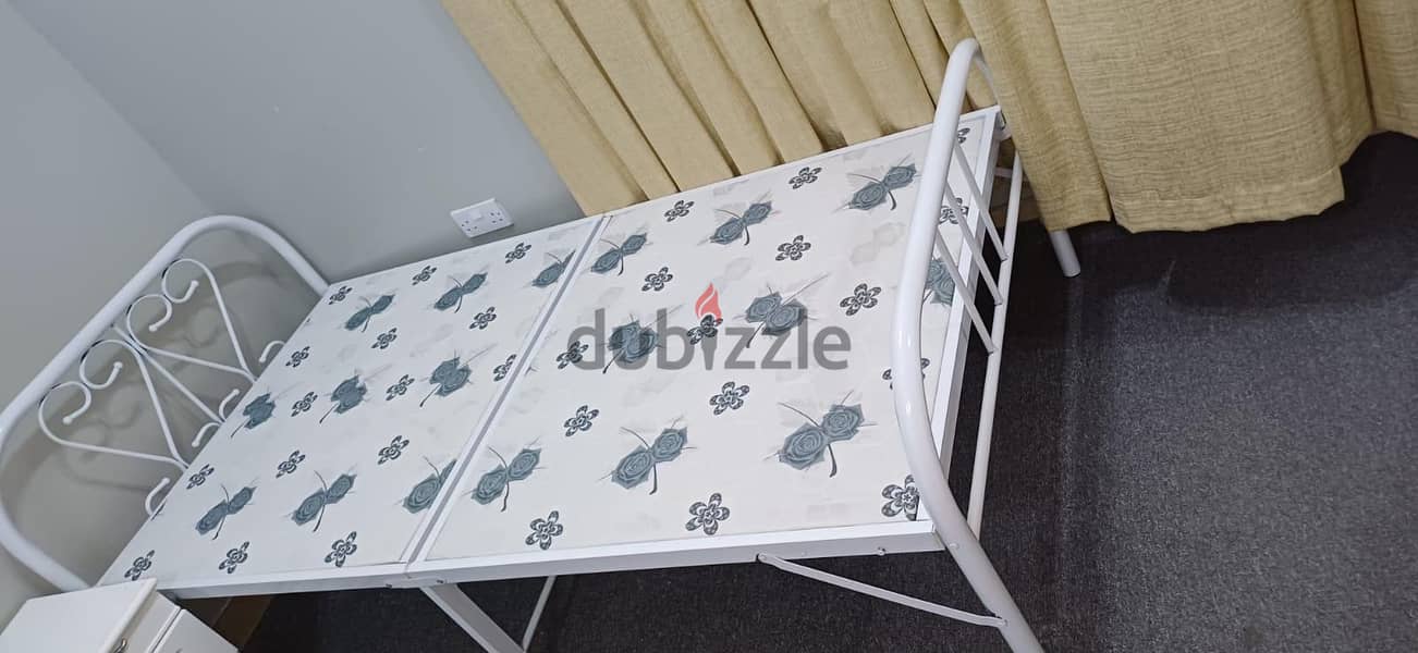 single foldable bed and mattress 90/190 size 1