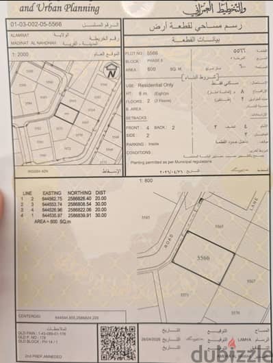 للبيع أرض سكنية في ولاية العامرات