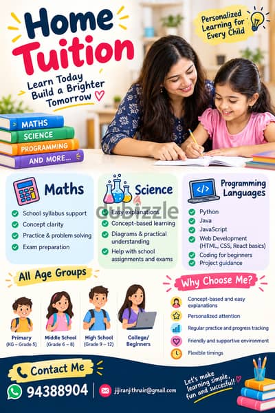 Maths, Science & Programming Tuition – Muscat