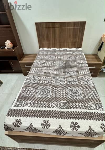 MDF BED WITH SIDE TABLES