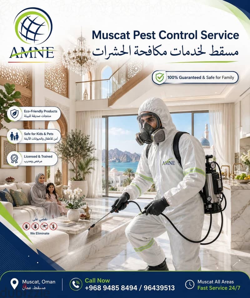 Professional & Guaranteed Pest Control Services in Muscat | Fast&Safe 1
