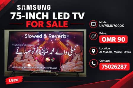 Samsung 75-Inch LED TV for Sale