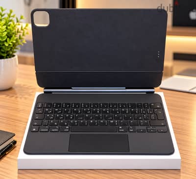 Apple Magic Keyboard for iPad 11-inch & 12.9-inch Black Color Arabic & English Original.