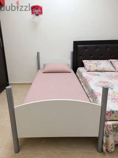 bed with mattress