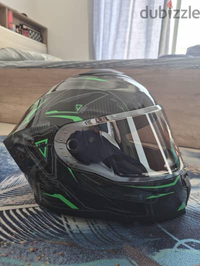 New motorcycle helmet with mirror visor grey