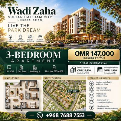 Wadi Zaha | 3BR Apartment