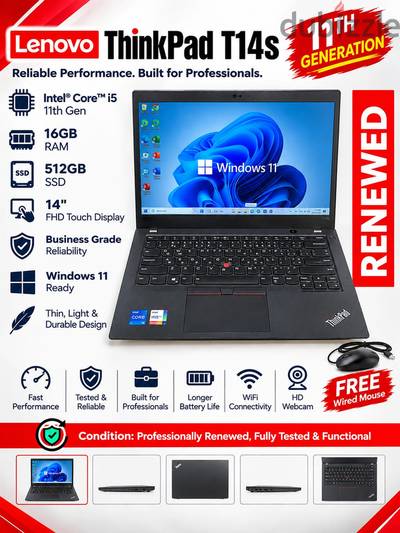 78426067 offer price LENOVO THINKPAD T14sCORE I5 16GB RAM 512GB SSD 11th GENERATION TOUCH SCREEN LEN