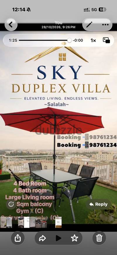 Luxury duplex four bedroom villa with fully furnished