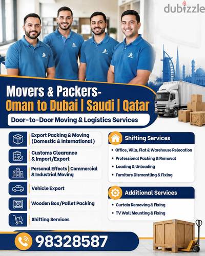 Movers & Packers - Oman to Uea Door to Door Moving & Logistics Service