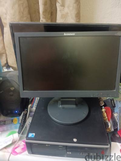 Desktop with monitor
