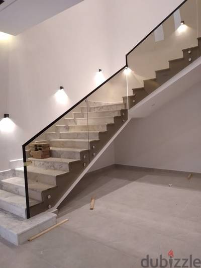 Glass railings for stairs & balcony