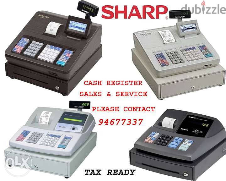 Sharp cash register VAT Ready/آلة تسجيل النقد شارب جاهزة لضريبة القيمة 4