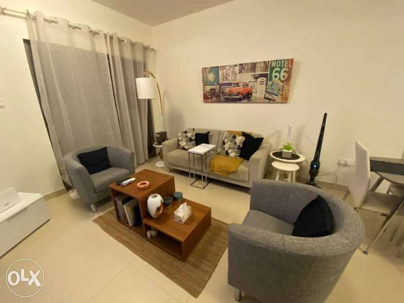 1 bedroom apartment fully furnished for rent in Muscat hills- the link 6
