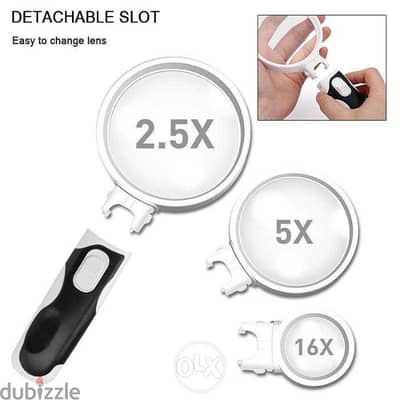 Magnifier 2 LED Main Lens 5x 10x | Brand New Stock |