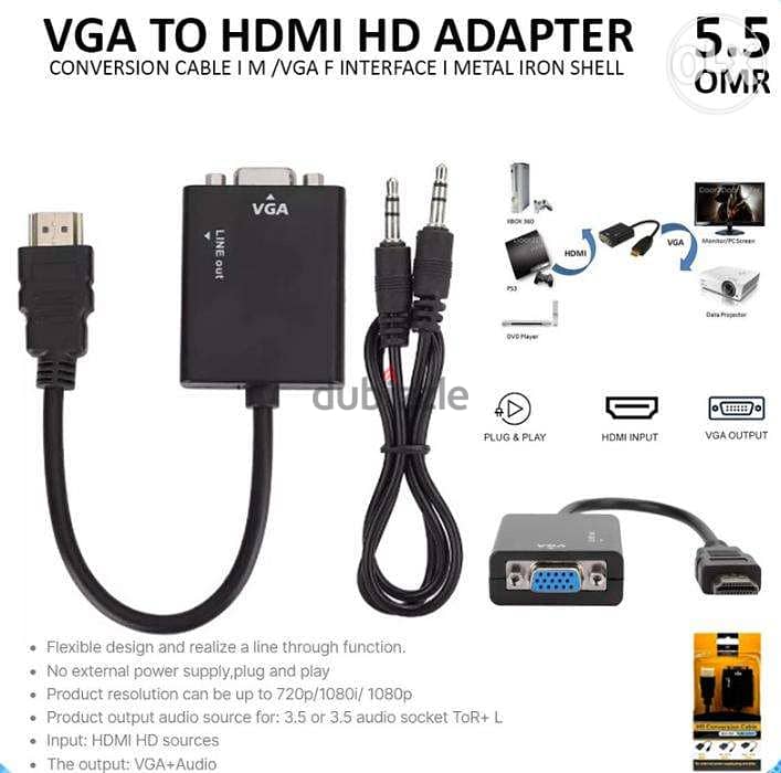VGA to HDMI Adapter - Full Brand New Stock Avaialbale 0